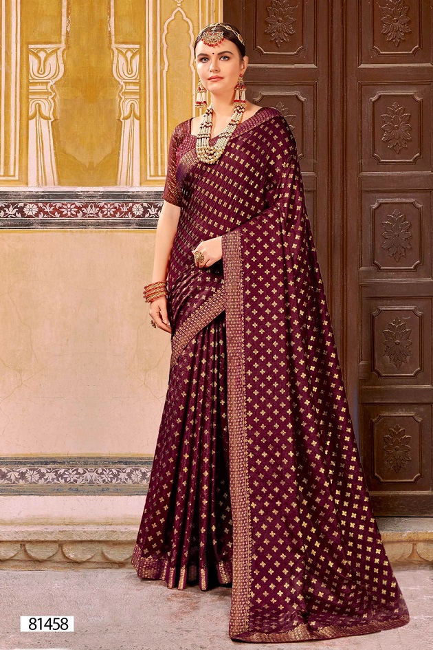 Amisha 81451 Heavy Festive Wear Fancy Designer Vichitra Silk Saree Collection